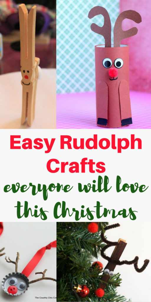 Over 20 easy Rudolph craft ideas for just about everyone in the family to choose from and make. These Christmas reindeer crafts aren't just for the kids! | www.sahmplus.com
