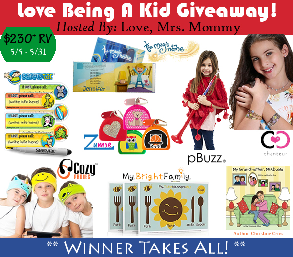 Love Being a Kid Giveaway hosted by Love Mrs Mommy