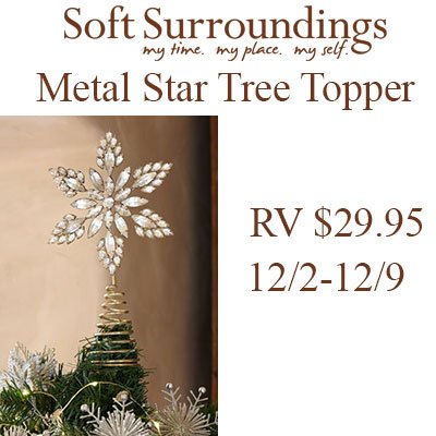 The history of the star tree topper and a soft surrounding metal star tree topper giveaway | www.sahmplus.com
