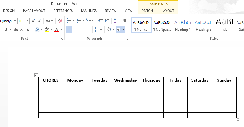 dry erase toddler chore chart headings