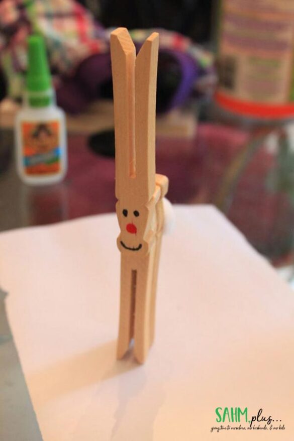 Rudolph Clothespin Craft An Easy Craft for Kids at Christmas SAHM