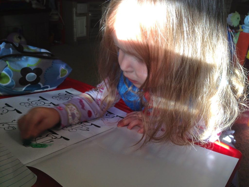 coloring in the dino lingo coloring book