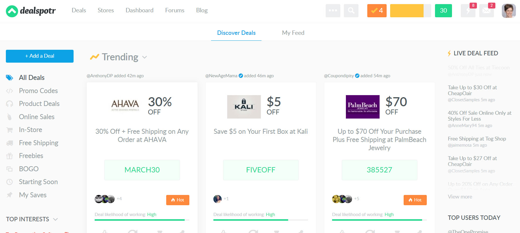 Dealspotr coupon crowdsourcing initial login to save money or make money