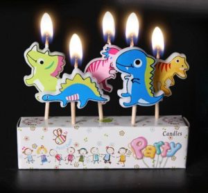 dinosaur candles birthday