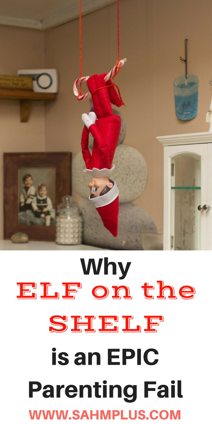 Elf on the shelf is an epic parenting fail. How elf on the shelf reminds me I suck at parenting | www.sahmplus.com