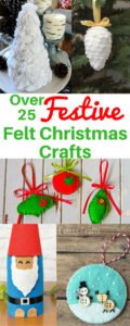 More than 25 festive Felt Christmas Crafts and projects for every skill and age to help you turn your home into a Felt Christmas Wonderland. | www.sahmplus.com