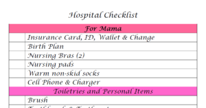 free hospital bag checklist img