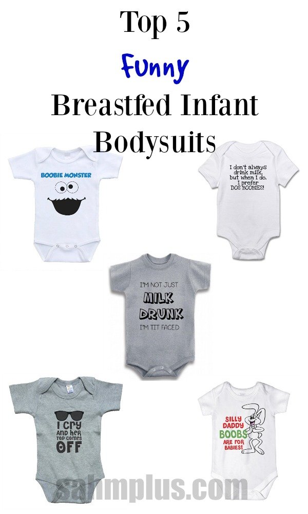 You'll love these funny infant bodysuits for the breastfed baby! 5 funny breastfed infant bodysuits 