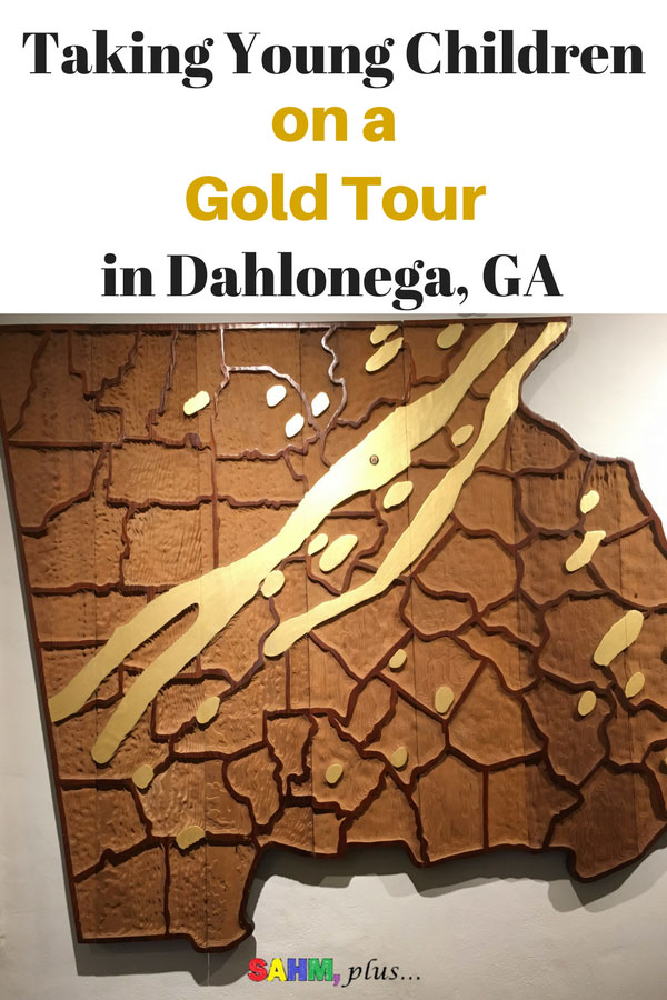 Taking kids on a gold tour with the Gold Fever Package in Dahlonega, GA. 3 stops include a gold museum and 2 gold mines, gold panning, and gem mining. Half a day family adventure in Dahlonega | www.sahmplus.com sponsored post