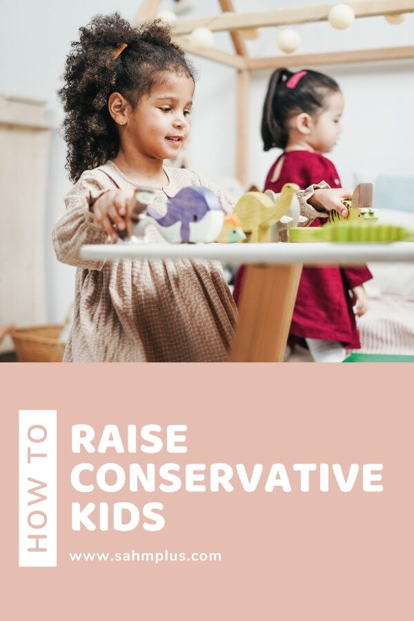 Kids playing for topic on how to raise a conservative child