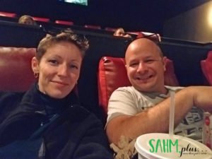 Ivy with husband out to see a movie on date night without kids | sahmplus.com