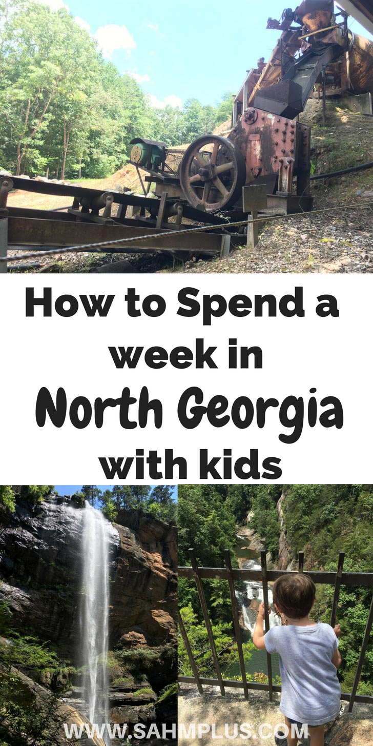 There's tons of family-friendly things to do with kids in North Georgia. This is how you can spend a week of vacation in North Georgia with the kids and still have things to come back for next year! www.sahmplus.com