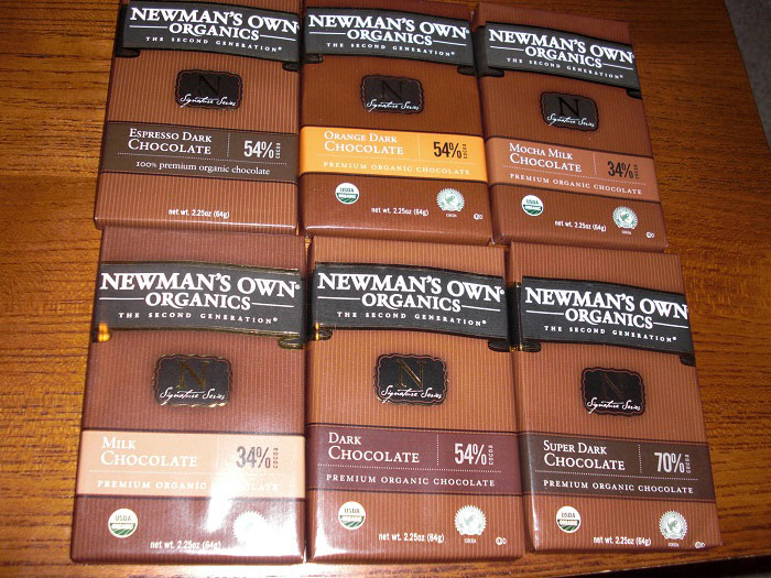 Newman's Own Organics Review chocolate bars www.sahmplus.com