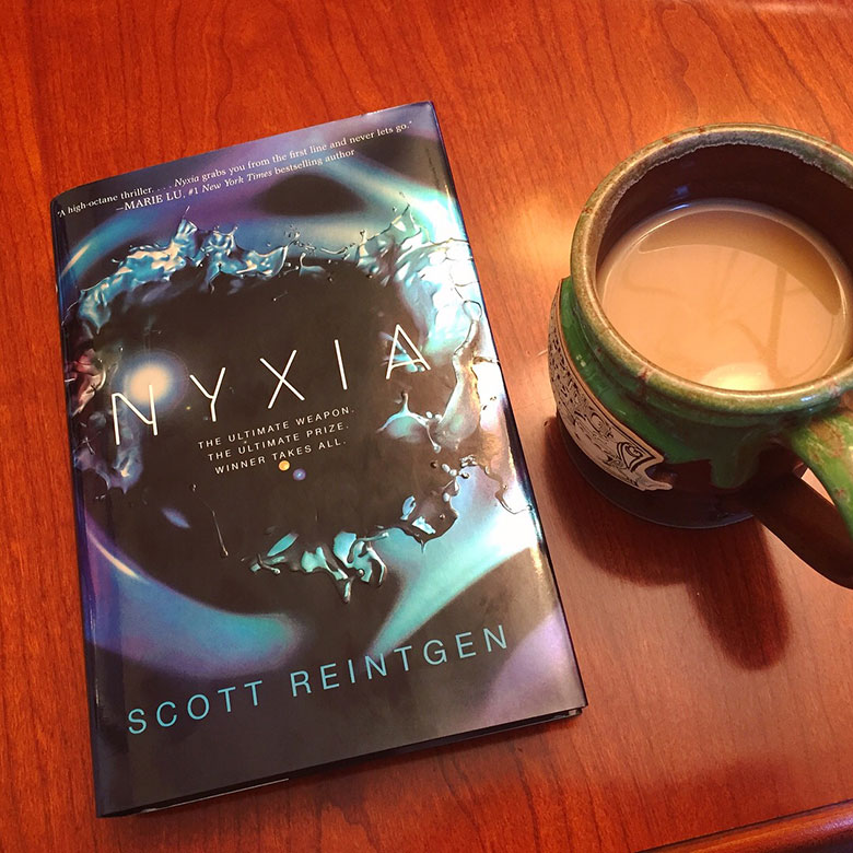 Book Review: Nyxia by Scott Reintgen. A book review from Cristen, resident book reviewer for www.sahmplus.com