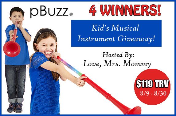 pBuzz Giveaway musical instrument for kids ends Aug 30 2017
