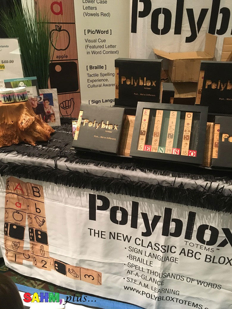 Polybox wooden totems - education toy blocks at MommyCon Orlando 2017 www.sahmplus.com