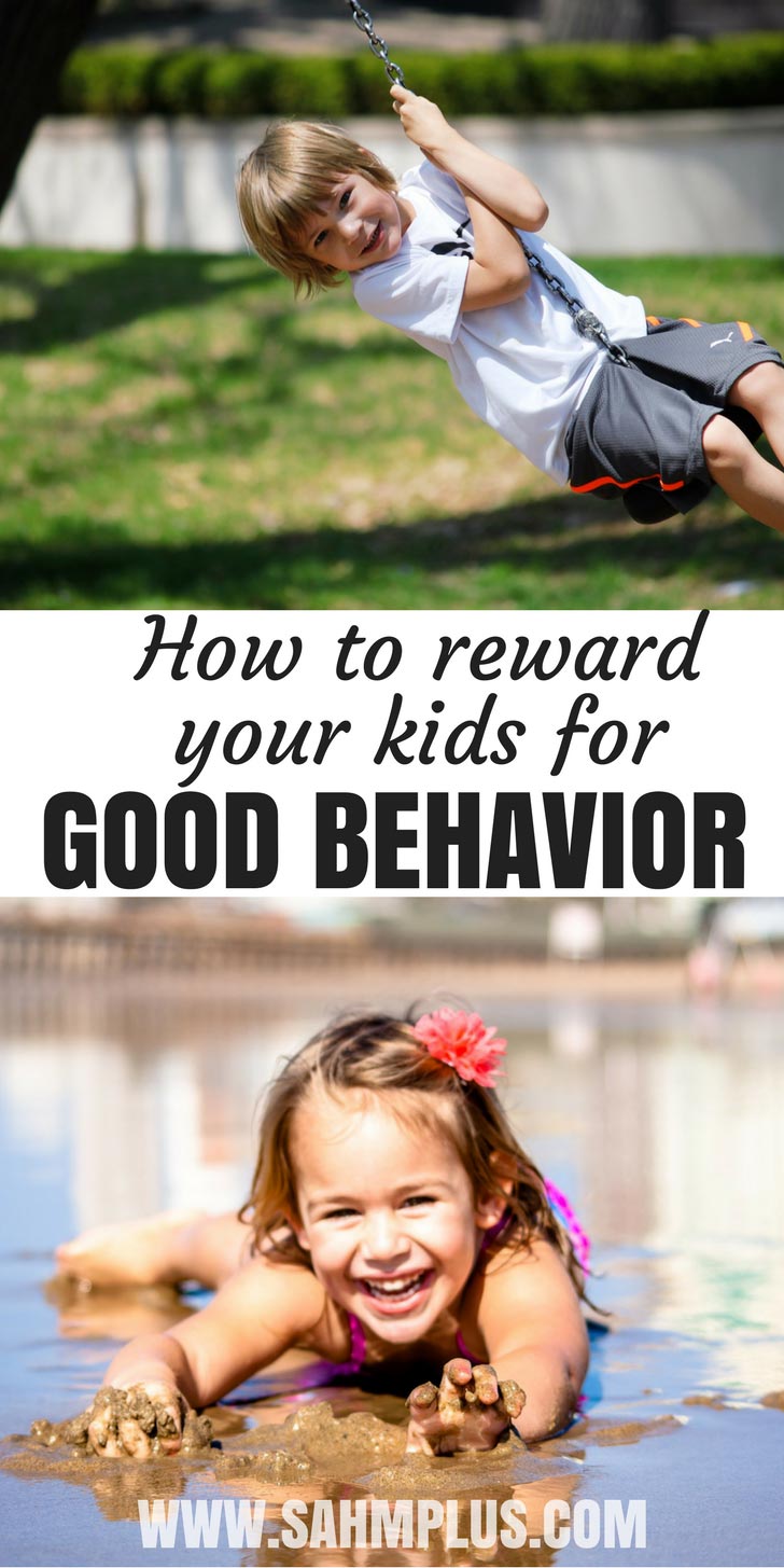 Happy kids.  Reward ideas for good behavior at home.  Whether or not you use a consequence and reward jar system, these are great ideas for rewarding your child's good behavior | www.sahmplus.com