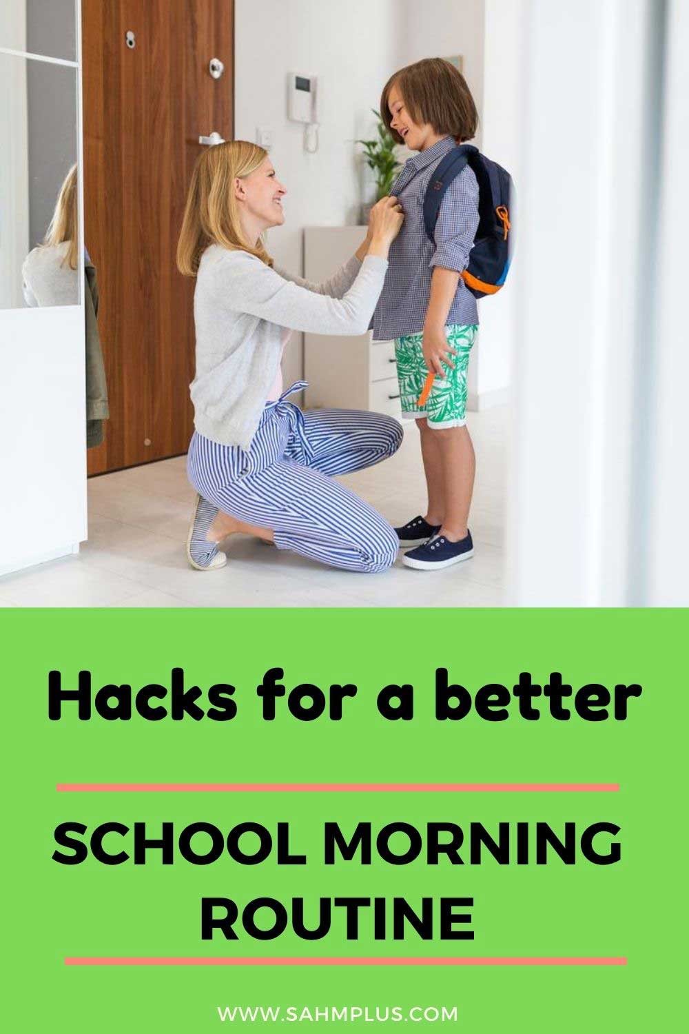 Really productive hacks for a better school morning routine!  Help your kids beat the back to school morning rush with these tried and true tips for your family.