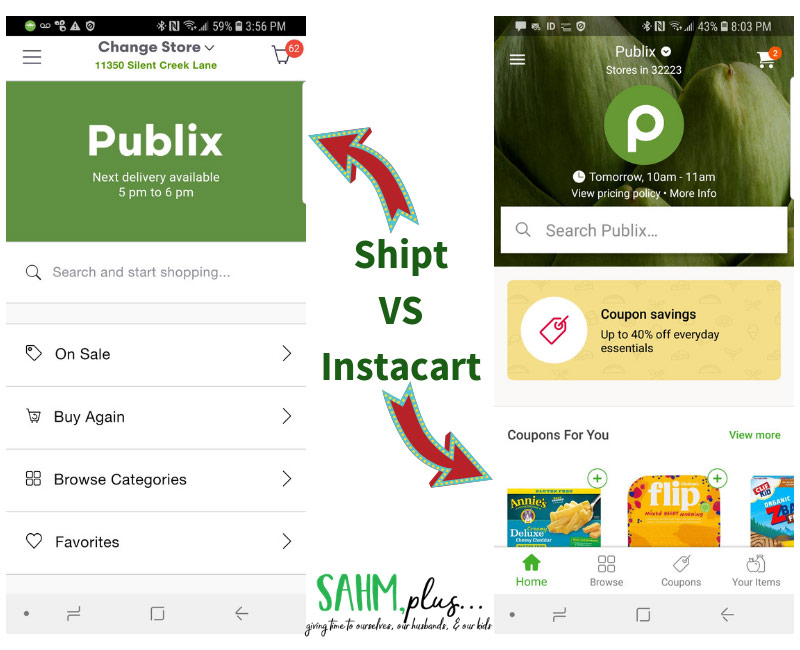 Shipt VS Instacart? Which of these two grocery delivery services is better? | sahmplus.com