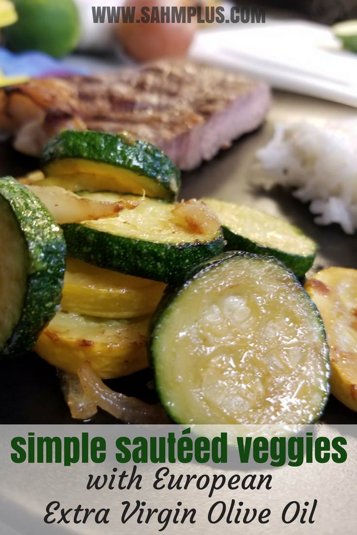 Use European Extra Virgin Olive Oil for this simple and delicious sauteed veggie recipe. An easy vegetable side dish to accompany your meal | www.sahmplus.com