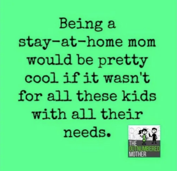 being a stay at home mom meme