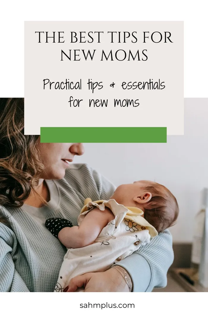 Top tips for new moms pinterest image