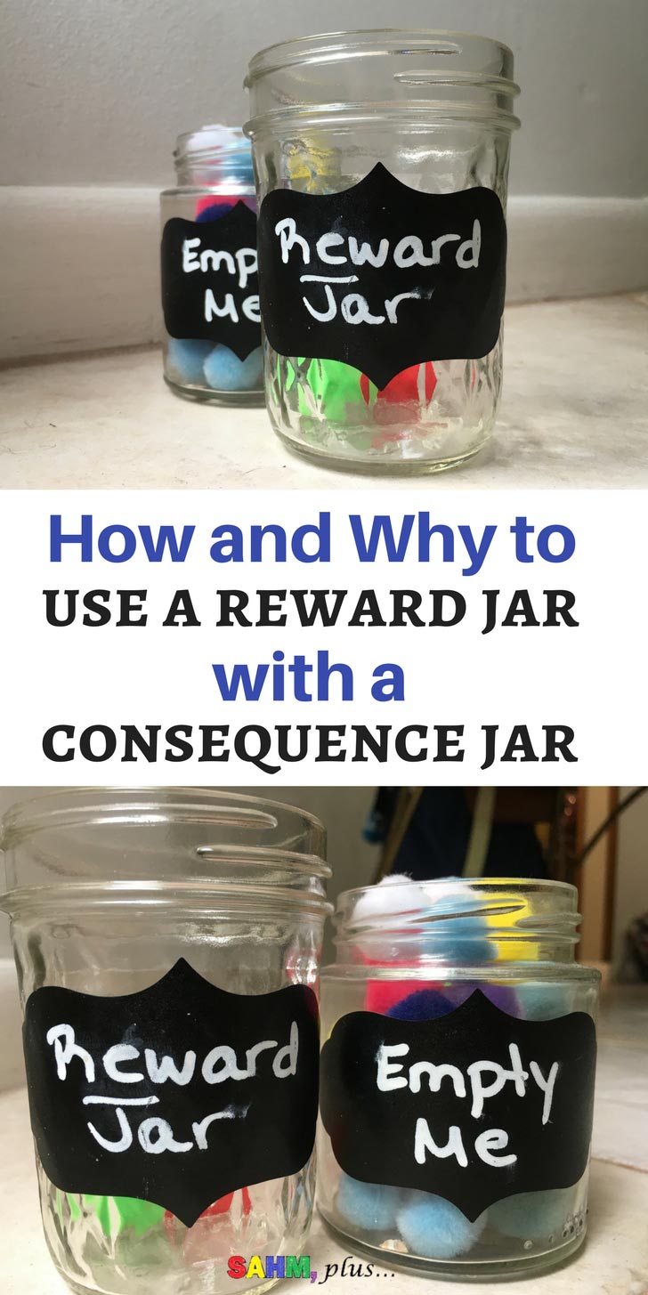 Managing a child's behavior isn't all about focusing on consequences for bad behavior. | Using a reward jar can help to focus on the good behavior you may be overlooking | www.sahmplus.com