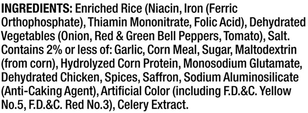 Image of vigo yellow rice ingredients